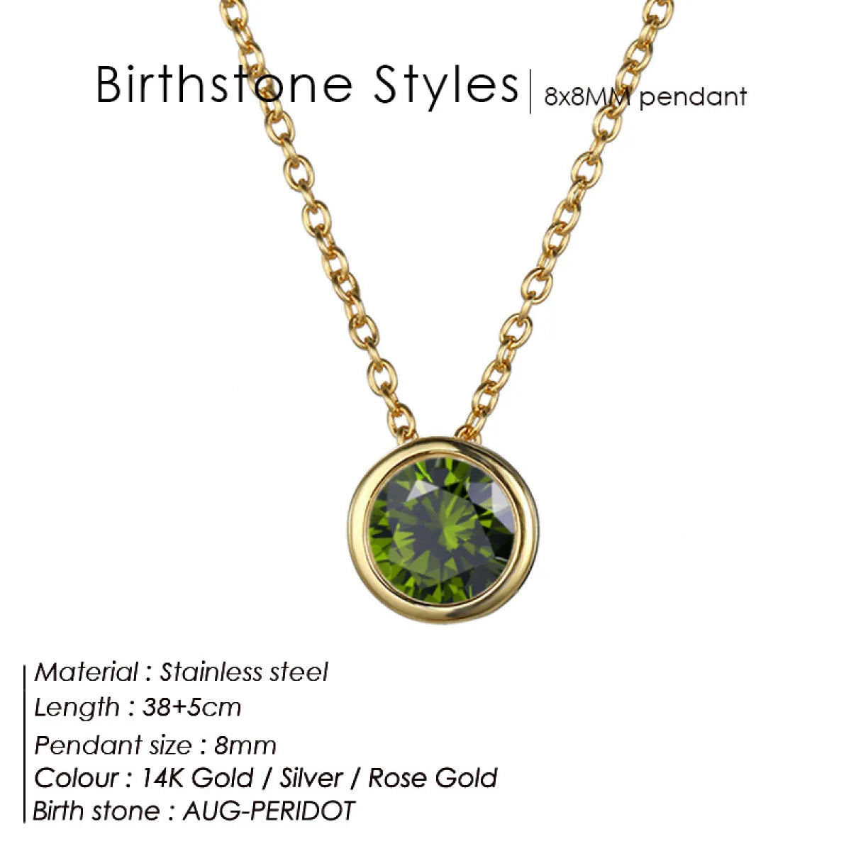 Celestial Origins | Personalized Geometric Birthstone Necklace – High-Shine Stainless Steel