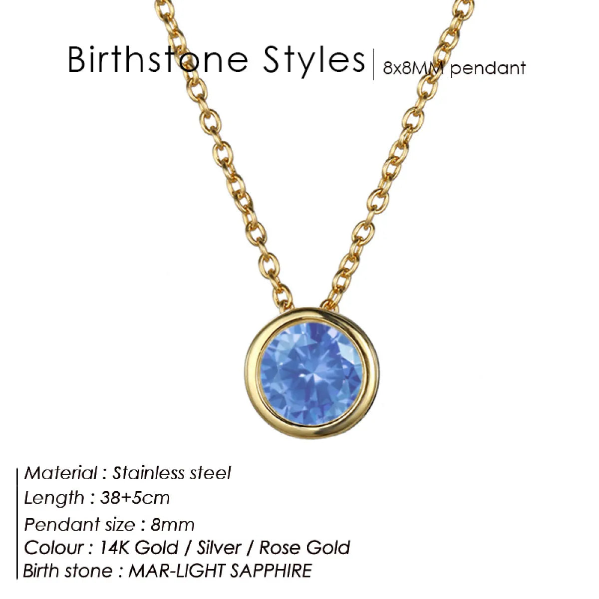 Celestial Origins | Personalized Geometric Birthstone Necklace – High-Shine Stainless Steel