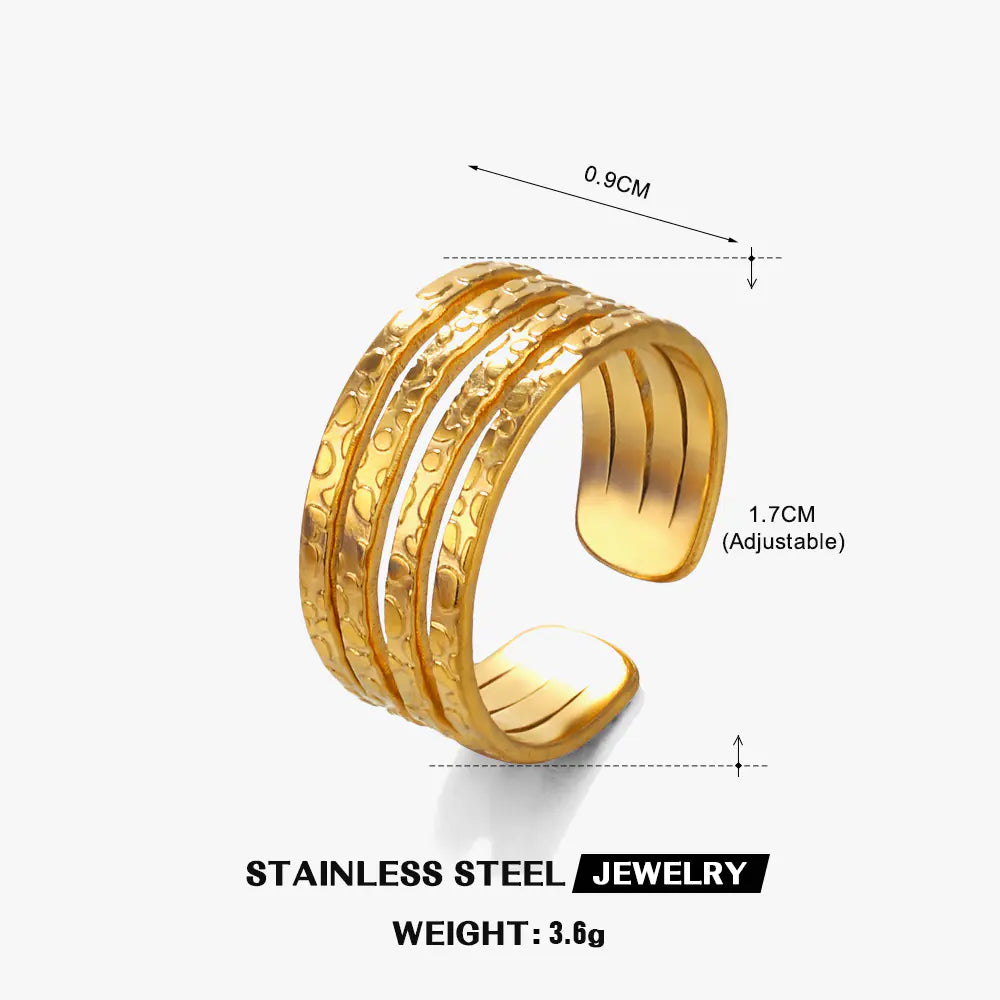 Lumina Wire | Sculptural Wrap Ring in 18K Gold & Industrial Steel