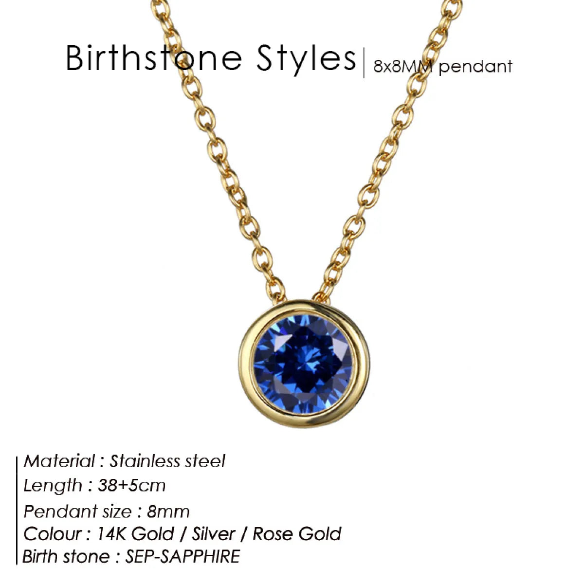 Celestial Origins | Personalized Geometric Birthstone Necklace – High-Shine Stainless Steel