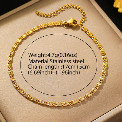 Geometric Chain Bracelet | 18K Gold Plated Stainless Steel