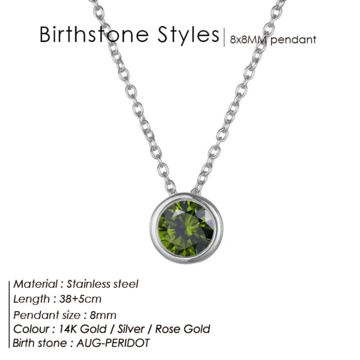 Celestial Origins | Personalized Geometric Birthstone Necklace – High-Shine Stainless Steel