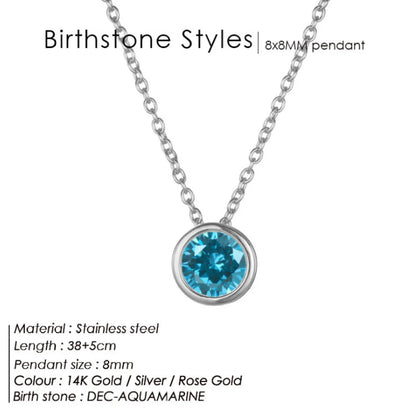 Celestial Origins | Personalized Geometric Birthstone Necklace – High-Shine Stainless Steel