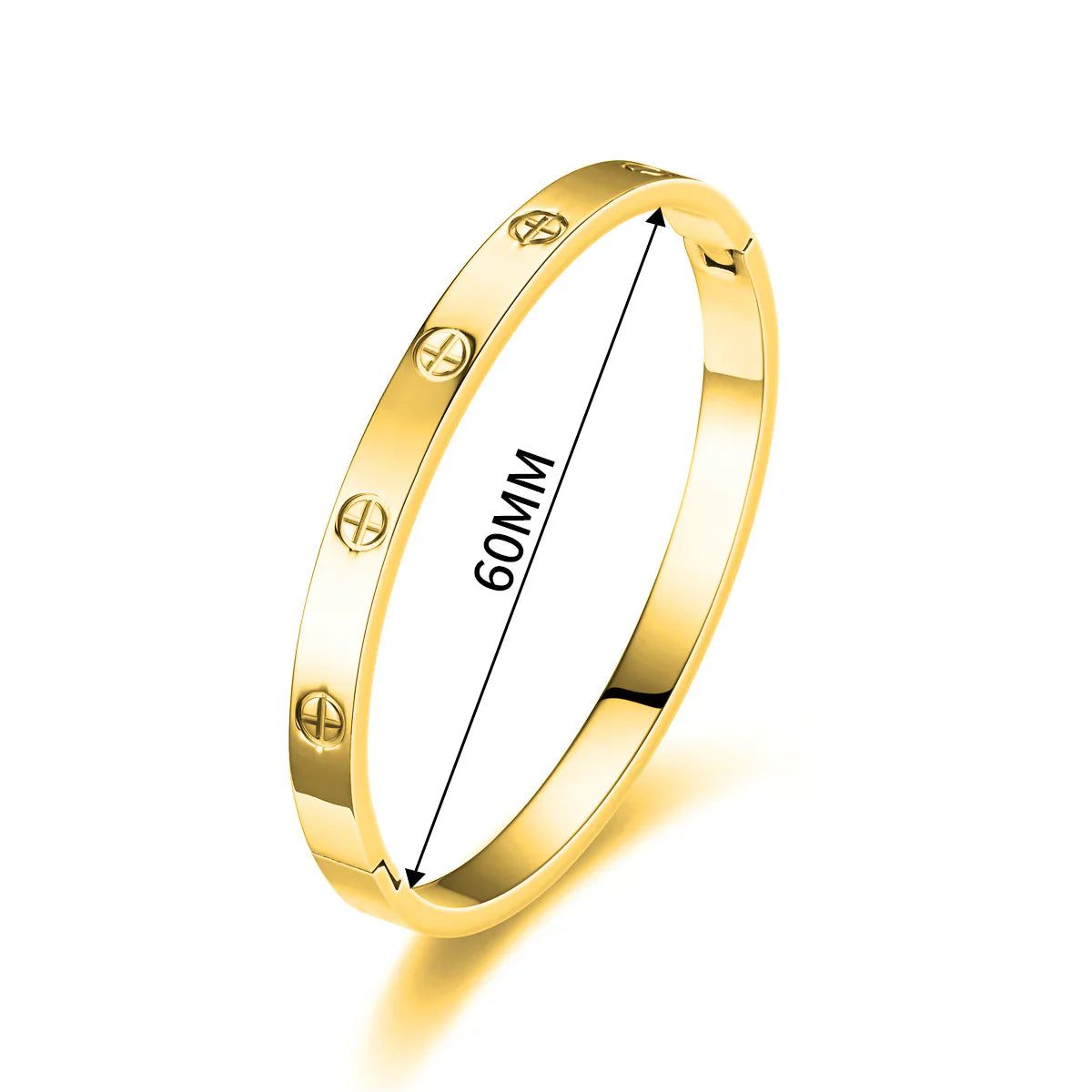 Cross Nail Bangle | Stainless Steel Statement Bracelet