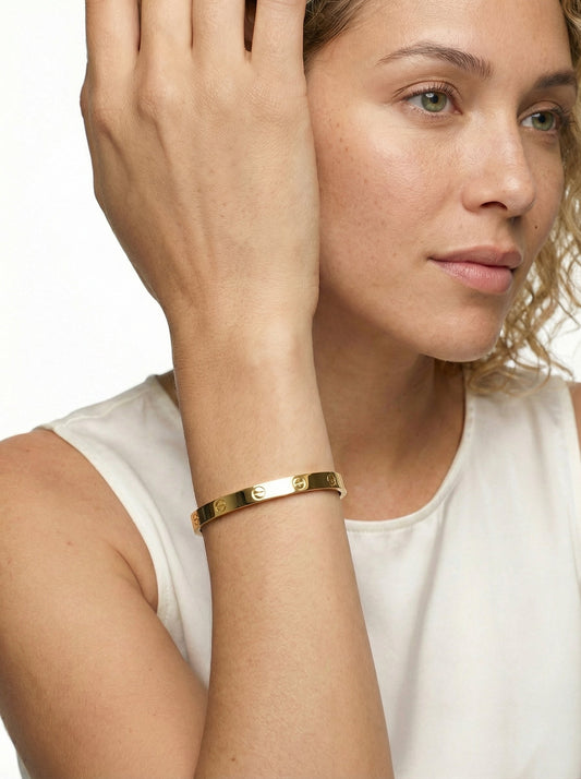 Cross Nail Bangle | Stainless Steel Statement Bracelet