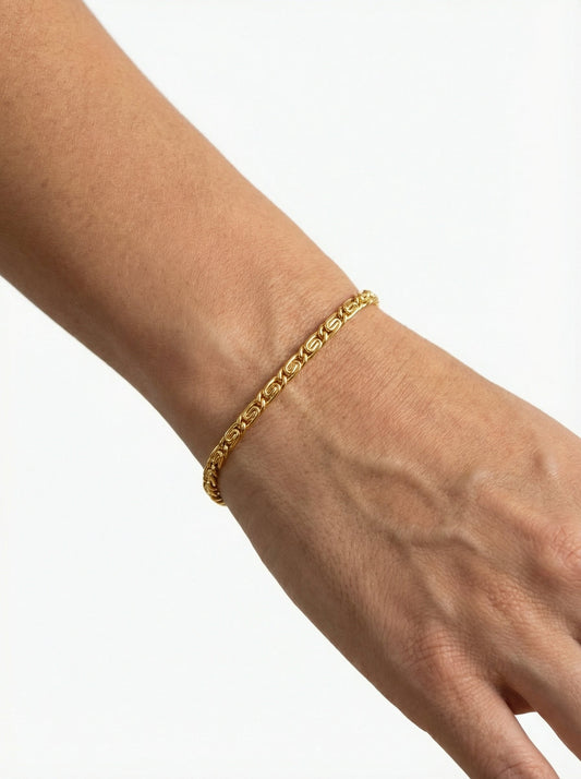 Geometric Chain Bracelet | 18K Gold Plated Stainless Steel