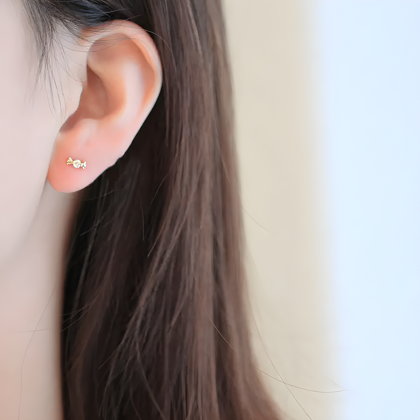 Mini Candy Stud Earrings | Gold Plated 925 Sterling Silver
