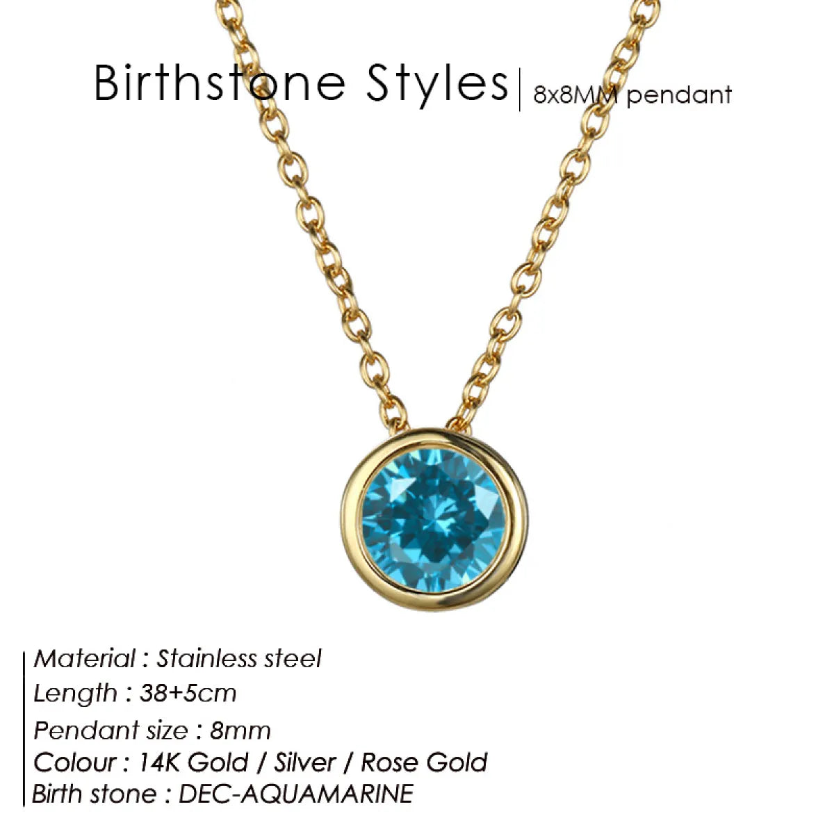 Celestial Origins | Personalized Geometric Birthstone Necklace – High-Shine Stainless Steel
