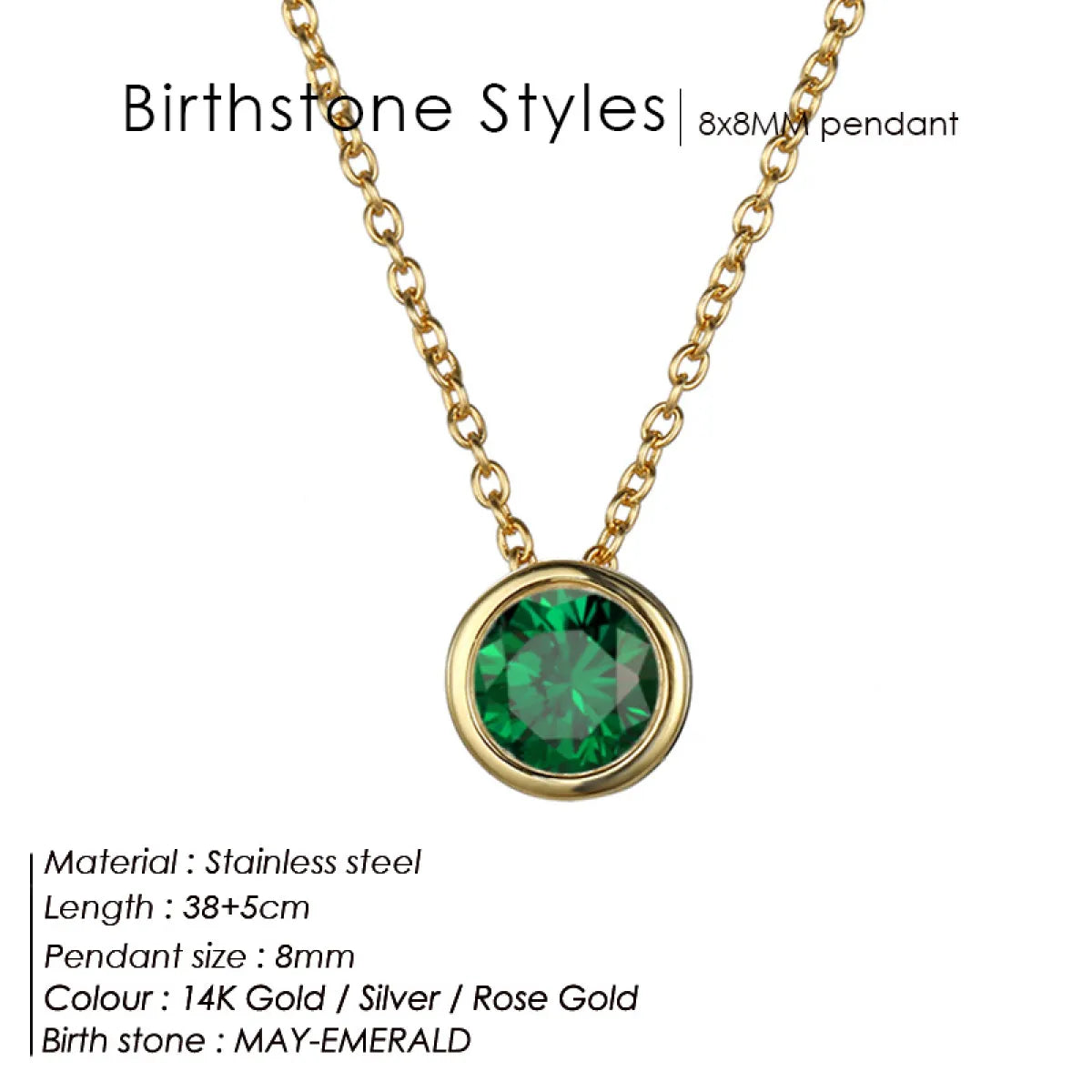 Celestial Origins | Personalized Geometric Birthstone Necklace – High-Shine Stainless Steel